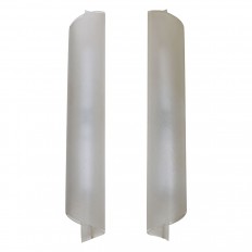 Pair of frosted glass scroll sconces